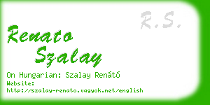 renato szalay business card