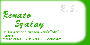 renato szalay business card